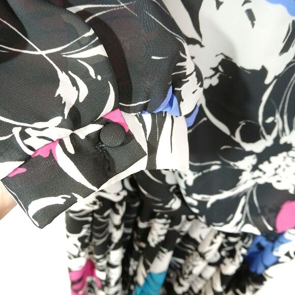 Vintage Floral Semi Sheer Dress - Picture 4 of 11